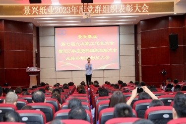 统一头脑 坚定信心 | 5163银河手机版纸业召开第七届九次职工代表大会暨2023年度党群组织表扬大会及降本增效发动大会